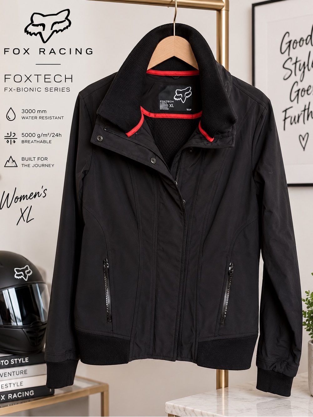 Fox Racing FoxTech FX-Bionic Women’s Black Moto Jacket XL